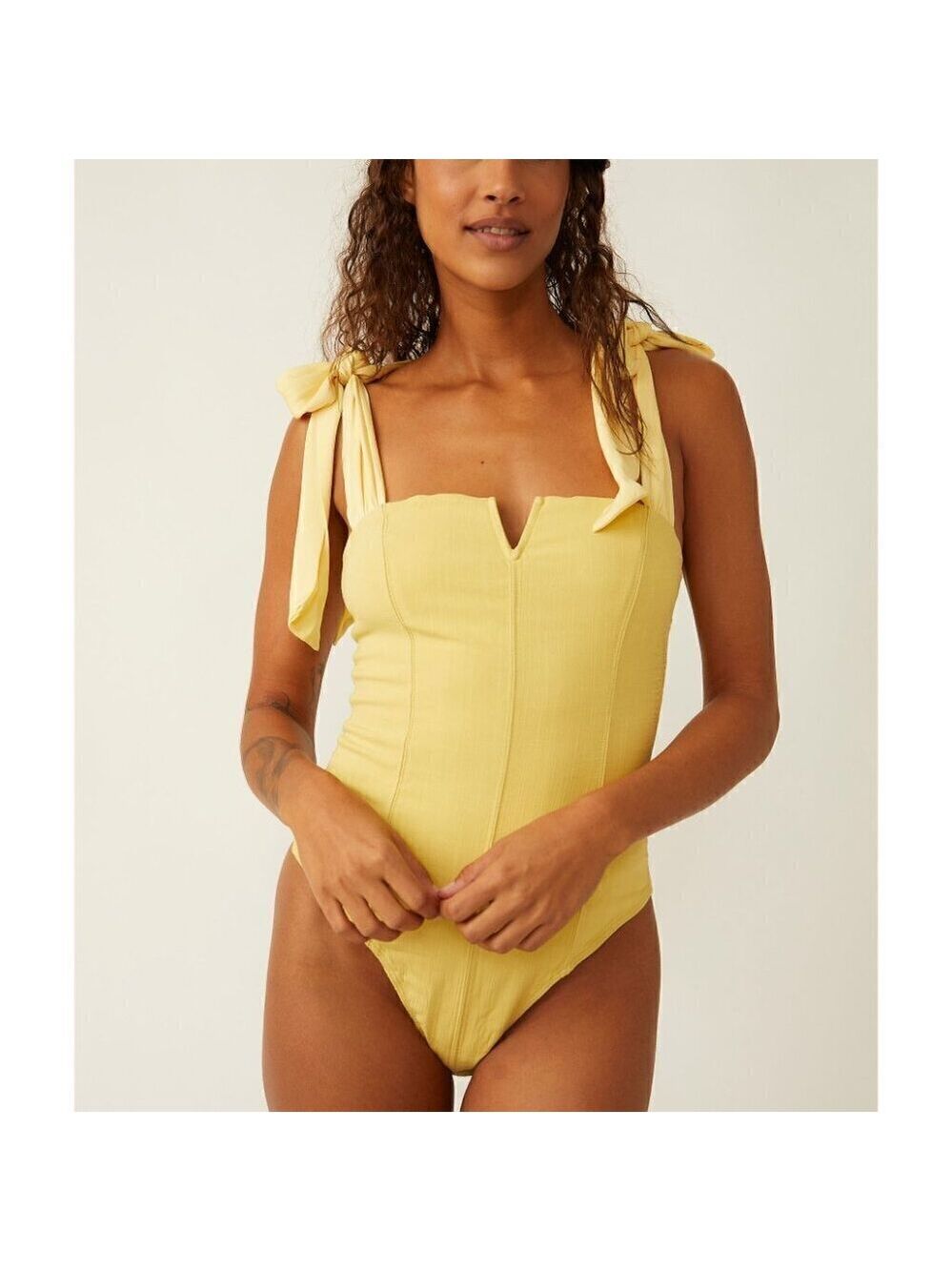 FREE PEOPLE Lola Bodysuit / Lemon Meringue